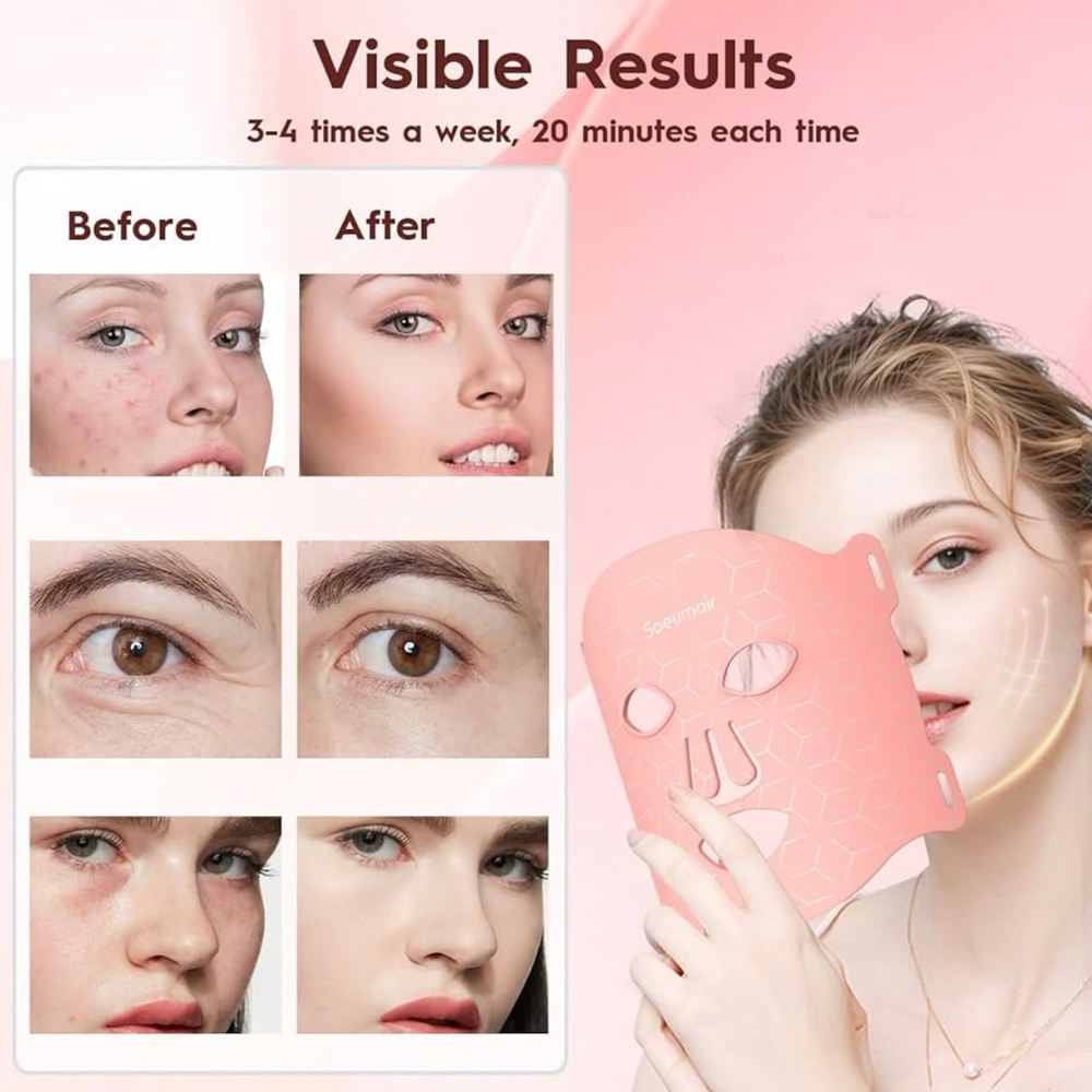 Pink LED Skincare Mask - Picture 3 of 4
